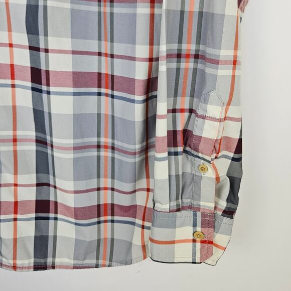 ExOfficio Insect Shield Plaid Button Up Shirt XL Long Sleeve Outdoor Hiking Fish - Picture 7 of 14